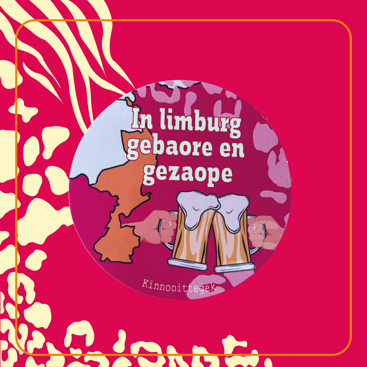 Sticker in limburg gebaore en gezaope